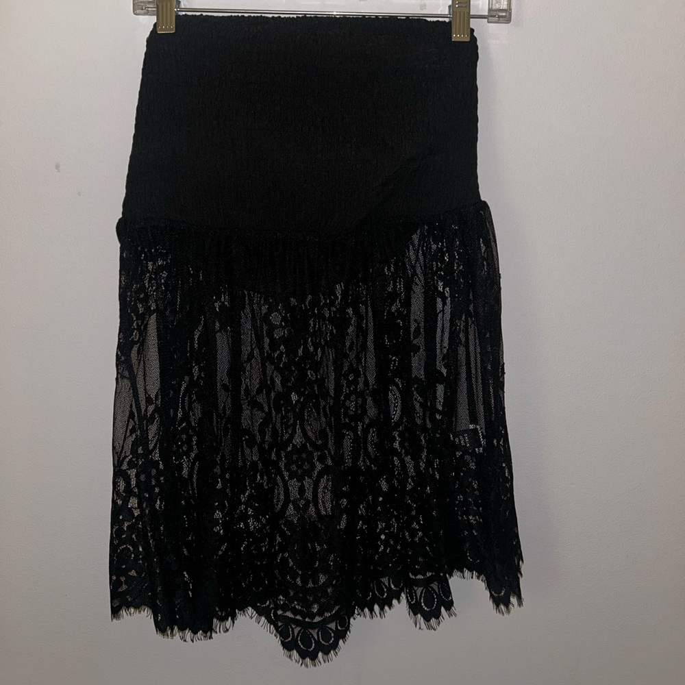 Black Lace strapless top - Women